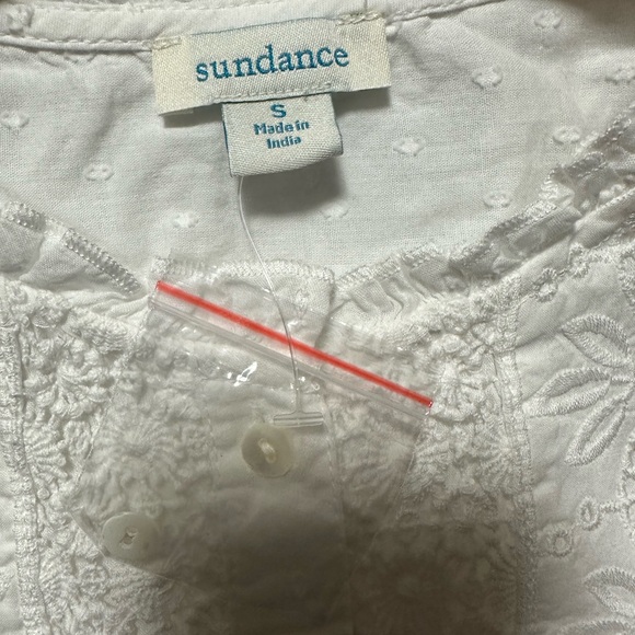 NWT Sundance Floral Eyelet Embroidered Blouse Top Buttondown Cotton S 283108 - Picture 2 of 6